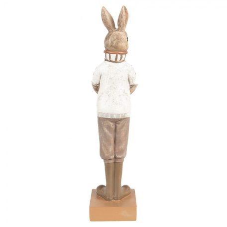 Nyuszifiú barna ruhás, répás muffinnal - 28 cm - Raktáron