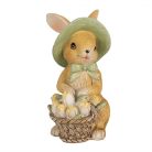 Nyuszi virágkosárral - 11 cm - Raktáron