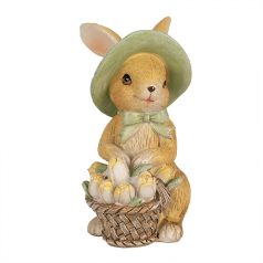 Nyuszi virágkosárral - 11 cm - Raktáron