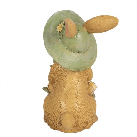 Nyuszi virágkosárral - 11 cm - Raktáron