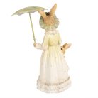 Nyuszimama nyuszigyerekkel esernyővel - 21 cm