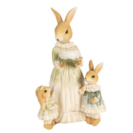 Nyuszimama nyuszigyerekekkel tortával - 21 cm - Raktáron