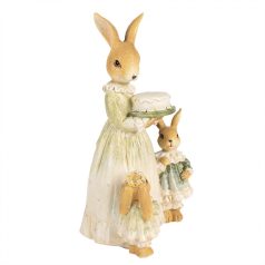 Nyuszimama nyuszigyerekekkel tortával - 21 cm - Raktáron
