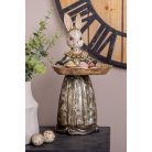 Elegáns nyuszi figura tálcával - 29 cm