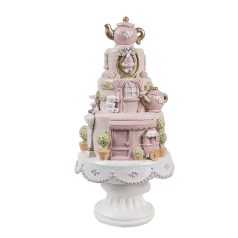 Dekorációs rózsaszin torta - 27x13 cm