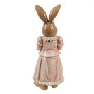 Rózsaszin nyuszi figura teáskannával - 26 cm