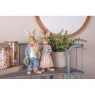 Rózsaszin nyuszi figura teáskannával - 26 cm