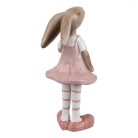 Rózsaszín ruhás nyuszilány - 11 cm - Raktáron