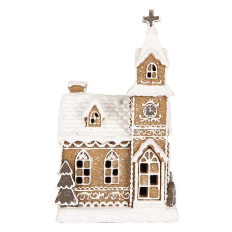 LED-es mézeskalács templom - 14x12x23 cm - Raktáron