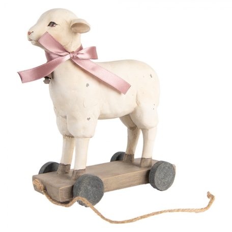 Bárány masnival, csengővel - 17x9x20 cm 