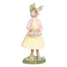 Sárga ruhás nyuszilány kosárkával - 12 cm - Raktáron