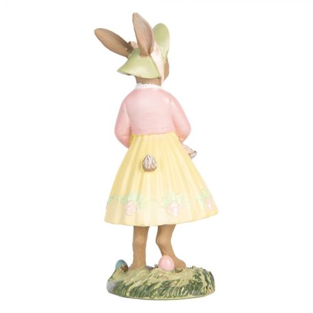 Sárga ruhás nyuszilány kosárkával - 12 cm - Raktáron