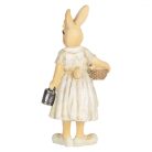 Nyuszilány figura kosárkával - 8x5x15 cm
