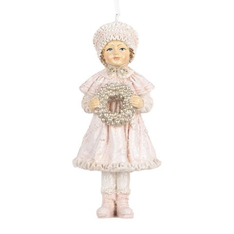 Rózsaszin gyermek koszorúval - 11 cm - Raktáron