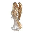 Karácsonyi angyal figura - Arany - 16x13x35 cm  