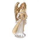 Karácsonyi angyal figura - Arany - 16x13x35 cm  