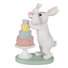 Clayre & Eef - Nyuszimama és nyuszigyerek tortával - 21x10x27 cm