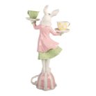 Clayre & Eef - Nyuszi figura gyertyatartóval - 23x13x41 cm