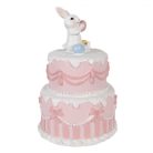 Clayre & Eef - Rózsaszín torta fehér nyuszival - 28x18 cm