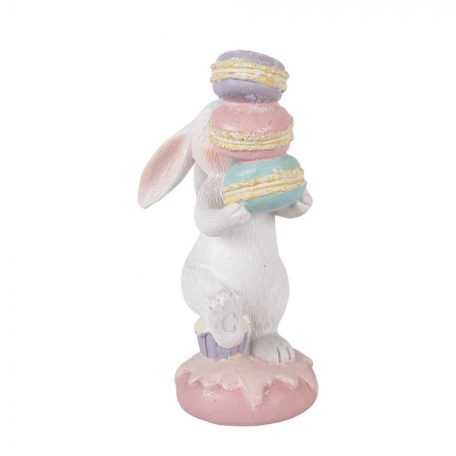 Nyuszi figura maraconnal - 8x6x14 cm - Raktáron