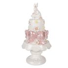 Clayre & Eef - Elegáns fehér nyuszis torta - 29x15 cm 