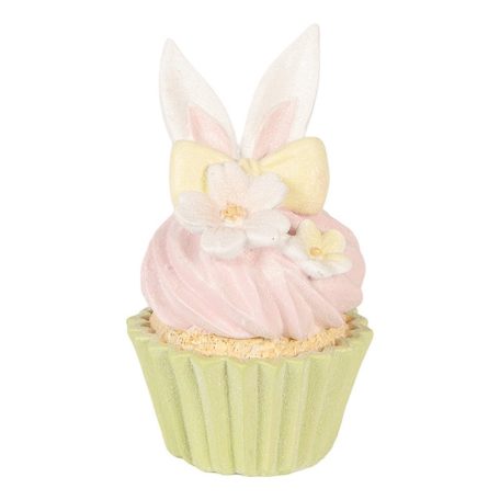 Clayre & Eef - Rózsaszin muffin nyuszifüllel - 7x13 cm - Raktáron