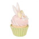 Clayre & Eef - Rózsaszin muffin nyuszifüllel - 7x13 cm - Raktáron