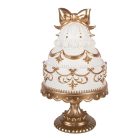  Karácsonyi torta dekoráció - Arany-fehér - 19x33 cm