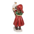 Lány figura madáretetővel - 13x7x19 cm