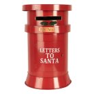 Karácsonyi dekorációs postaláda - Piros - 24x38 cm