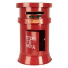 Karácsonyi dekorációs postaláda - Piros - 24x38 cm