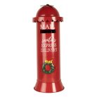 Karácsonyi dekorációs postaláda - Piros - 19x52 cm 