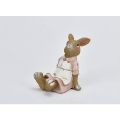 Antik ülő nyuszi lány - 9 cm - Raktáron