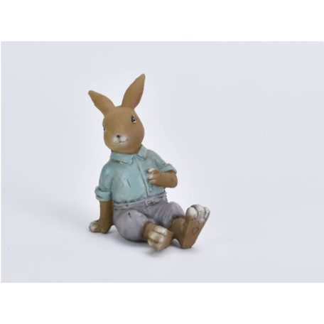 Antik ülő nyuszi fiú - 7,5cm - Raktáron
