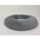 Műszőrmével borított koszorúalap szürke - 25 cm 