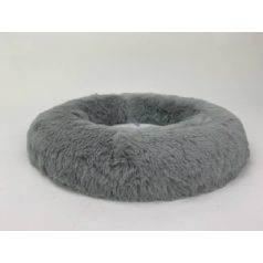 Műszőrmével borított koszorúalap szürke - 25 cm 