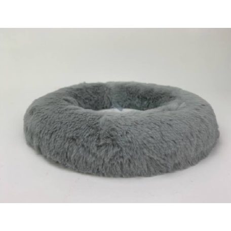 Műszőrmével borított koszorúalap szürke - 25 cm 