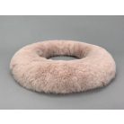 Műszőrmével borított koszorúalap szürke - 25 cm 