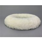 Műszőrmével borított koszorúalap szürke - 25 cm 