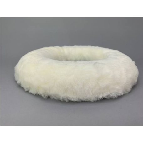 Műszőrmével borított koszorúalap szürke - 25 cm 