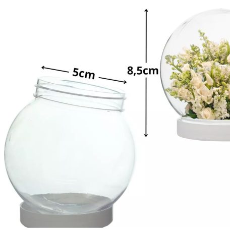 Műanyag gömb talppal - 8 cm, 10 cm