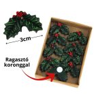 Karácsonyi dekoráció - Fagyöngy - 3 cm - 8 db/csomag