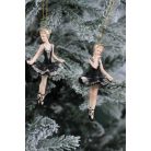 Balerina figura akasztós - Fekete - 2 db-os szett
