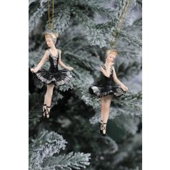 Balerina figura akasztós - Fekete - 2 db-os szett