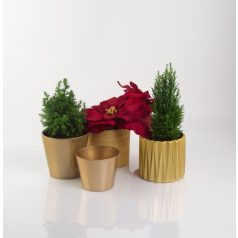 Kerámia kaspó - Primrose - Arany - 12x10 cm