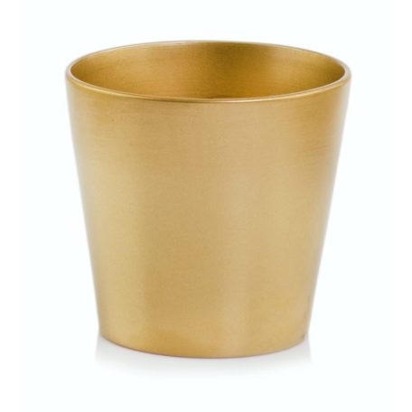 Kerámia kaspó - Basic - Arany - 10x8 cm, 14x13 cm, 15x14cm, 17x15 cm