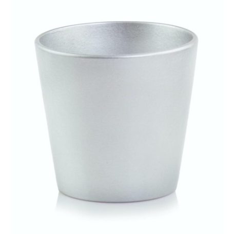 Kerámia kaspó - Basic - Ezüst - 10x8 cm, 14x13 cm, 15x14cm, 17x15 cm