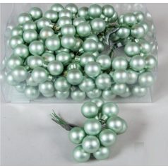 Üveg gömb eukaliptusz - Matt -  1,5 cm - 12 db-os 