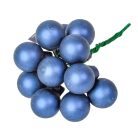 Üveg karácsonyfadísz pick - 2 cm - 12 db/csokor - Éjkék matt