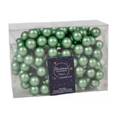   Üveg karácsonyfadísz pick - Zöld matt - 2 cm - 12 db/csokor